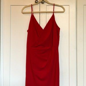 Betsey Johnson Faux Wrap, Spaghetti Strap Dress